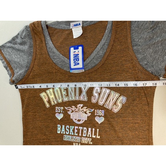 New NBA Phoenix Suns Women's Brown/Gray‎ T-Shirt Size Large - Picture 3 of 7
